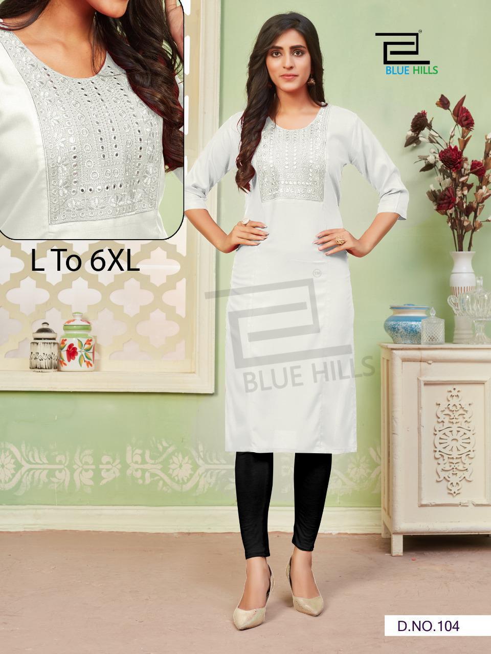 Blue Hills Colorbar Nx Latest Fancy Designer Casual Wear Long Kurti Collection